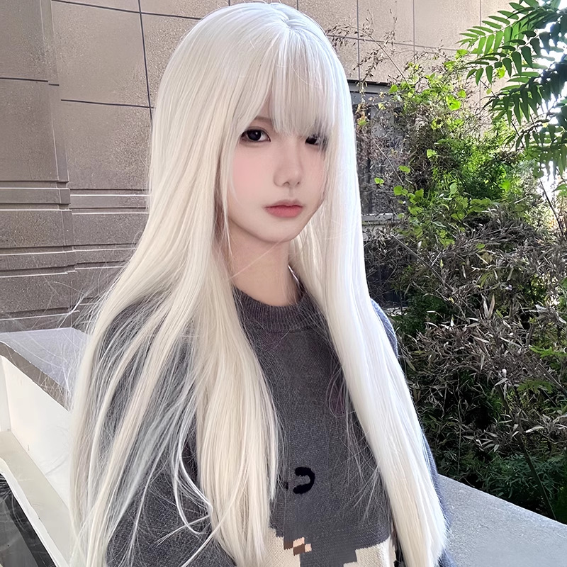 &nbsp;straight hair in cool brown, sweet and popular among students, full headpiece for summer Double ponytail wig for women with long&nbsp;